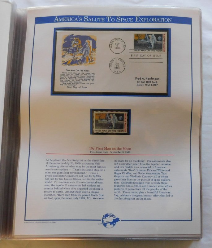 America's Salute to Space Exploration, Fleetwood First Day Covers w/ Min...