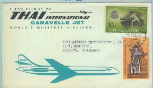 83253 - INDONESIA - Postal History - FIRST  FLIGHT: THAI International  TENNIS