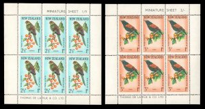NEW ZEALAND NZ 1962 Sc B63-B64 Birds MNH XF Stamp Souvenir Mini-Sheets CV$40