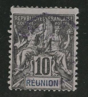 Reunion CFA Scott 39 used 1892-1905 stamp
