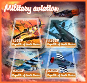 Stamps. Military Aviation 2018 1+1 sheets perforated