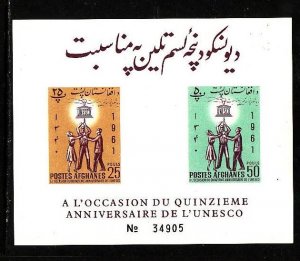 Afghanistan-Sc#558-9-unused NH sheet-UNESCO-1961-