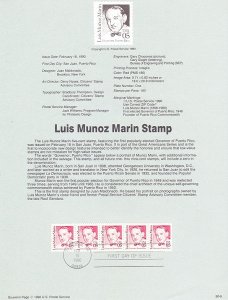 US SP716 Luis Munos Marin Souvenir Page #2173