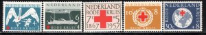 Netherlands Scott # B311 - B315, mint nh