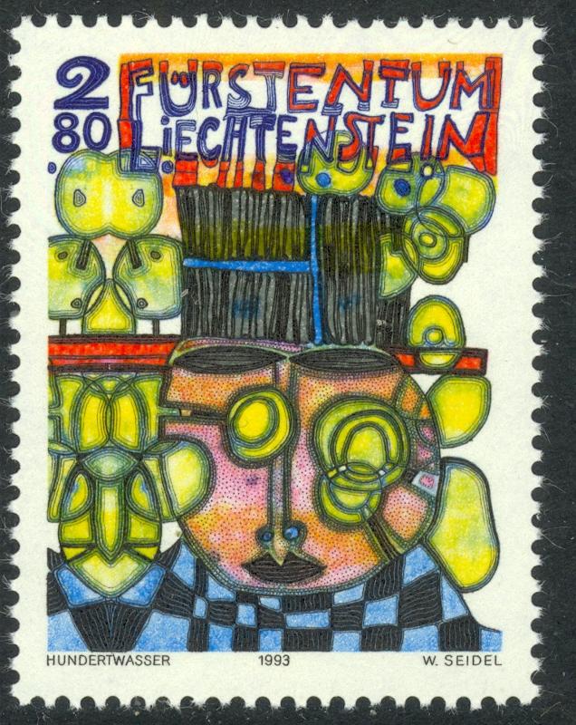 LIECHTENSTEIN 1993 Contemporary Art Painting Issue Sc 1004 MNH