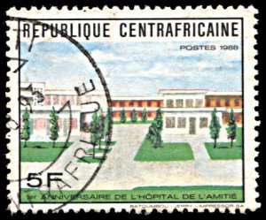 Central Africa 907, postally used, 1st Anniversary of Friendship Hospital