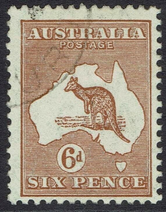 AUSTRALIA 1931 KANGAROO 6D C OF A WMK USED