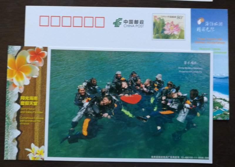 Scuba diving wedding ceremory,CN 12 sunny hainan island holiday paradise PSC