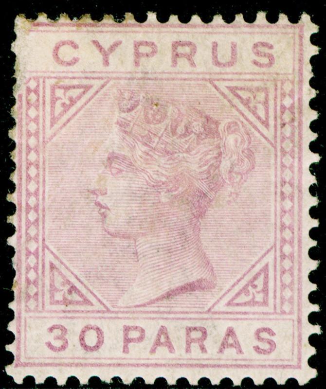 CYPRUS SG17, 30pa pale mauve, M MINT. Cat £75. WMK CA DIE I 