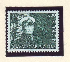 Norway Sc 827 1983 Olav V 80 years stamp mint NH