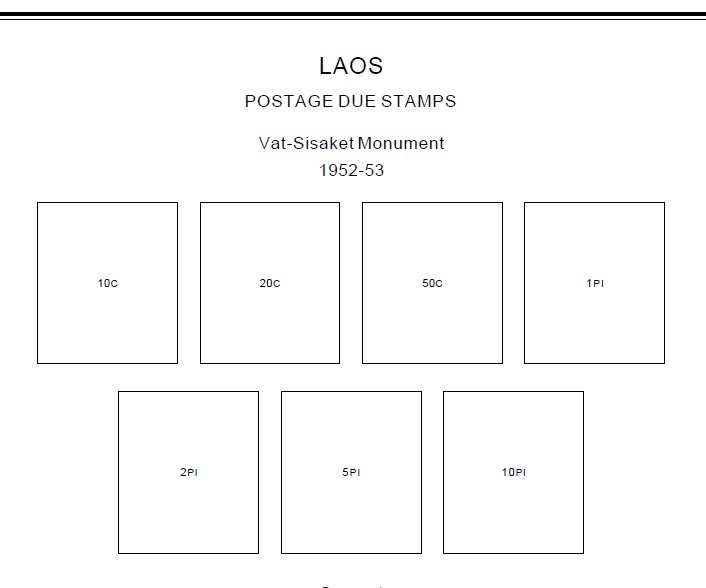 LAOS STAMP ALBUM PAGES 1951-2011 (346 PDF digital pages)