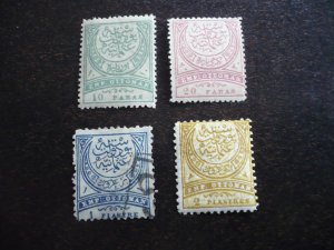 Stamps - Turkey - Scott# 67-70 - Mint Hinged & Used Part Set of 4 Stamps