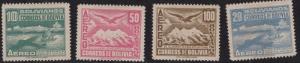 Bolivia SC C82-C85  Set LH 1941 SCV $62.00