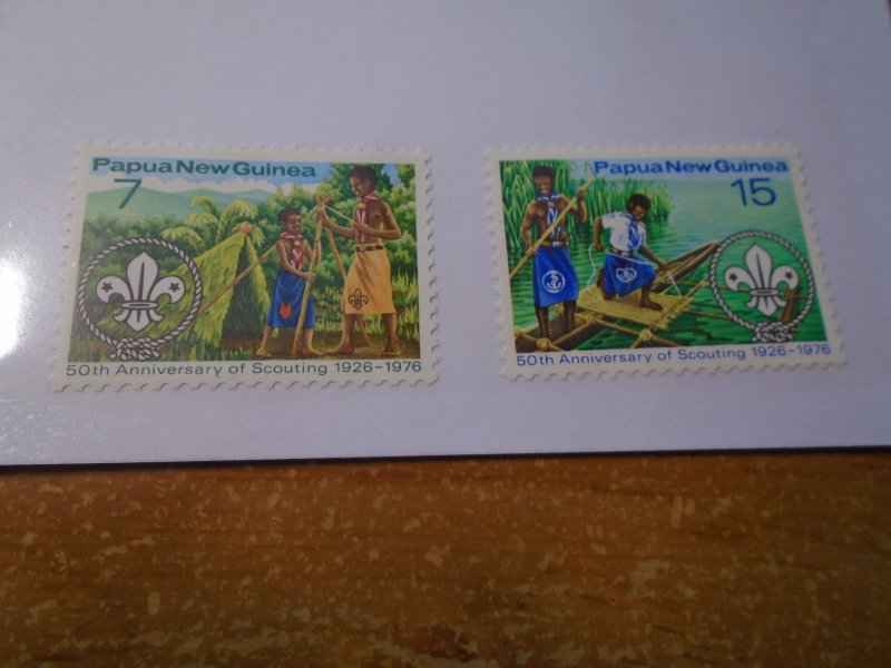 Papua New Guinea  #  437/ 439  MNH  Scouting