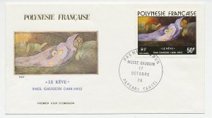 Cover / Postmark French Polynesia 1976 Paul Gauguin - Painter