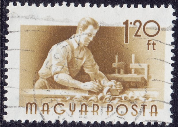 Hungary - 1955 - Scott #1127 - used - Carpenter