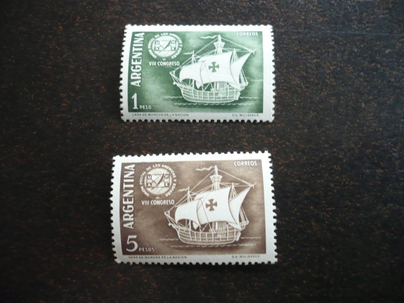 Stamps - Argentina - Scott# 720-721 - Mint Hinged Set of 2 Stamps