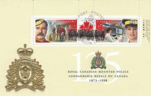 Canada 1998 RCMP Souvenir Sheet, #1737b Used