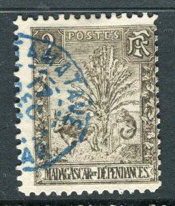 FRENCH COLONIES; MADAGASCAR 1903 Lemur issue fine used 2c. value POSTMARK