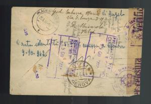 1944 Teglia Italy Censored Cover to Slave Camp Arbeitslager Weissenstein Germany