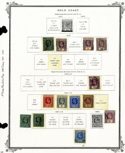 Gold Coast British Collection Of 33 Early Stamp