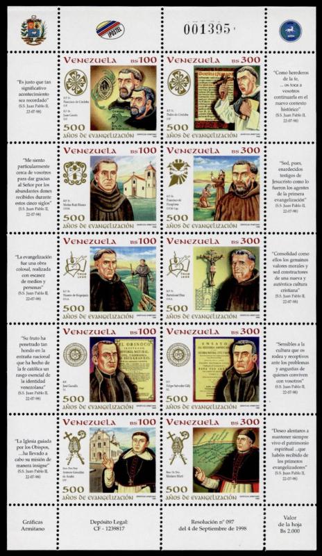 Venezuela 1411 MNH Republic Bank, Cartoon, Ship, Bus, Insect, Agriculture