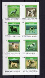 Equatorial Guinea 1977 DOGS Sheetlet (8) Imperforated  MNH VF