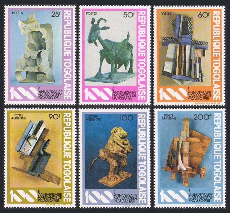 Togo 1116-1118,C450-C452,MNH.Michel 1559-1564. Pablo Picasso,1981.