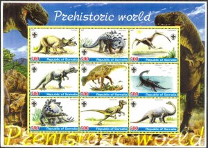 Somalia 2005 Prehistoric World Dinosaurs Scouting Scouts Sheet MNH Private