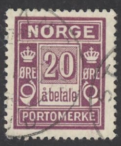 Norway Sc# J9 Used 1922-1923 20o Postage Due