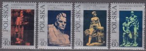 Poland 1971 MNH Stamps Scott 1827-1830 Art Sculptures Workers Miners Harvest