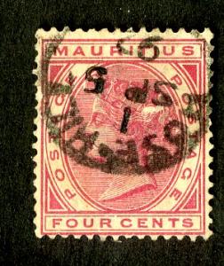 MAURITIUS 72 USED SCV $1.25 BIN $.60