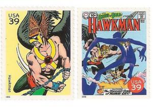 US 4084j 4084t DC Comics Super Heroes Hawkman 39c 2 stamps MNH 2006