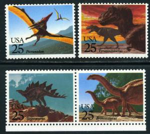 Scott #2422-25 - 25¢ Prehistoric Animals- MNH