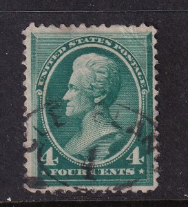 1883 Jackson Sc 211 single 4c blue green FVF (K14