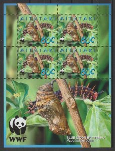 COOK ISLANDS/AITUTAKI 2008 WWF SG 723/6 MNH Cat £20