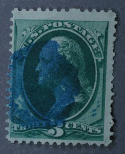 United States #158 VG Used Blue Cancel Good Color