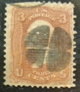 US Scott #94 Used Heavy Cancellation Perf Fault Top F/VF F-Grill