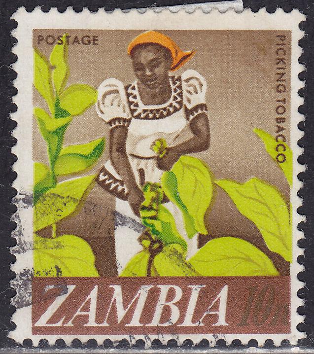 Zambia 44 USED 1968 Woman Tobacco Picker