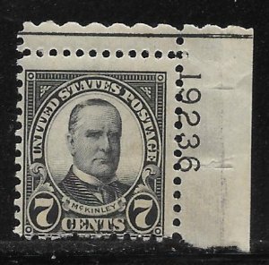 Scott #639 - Plate Number Single #19236 F MNH - Hebert CV=$5.50