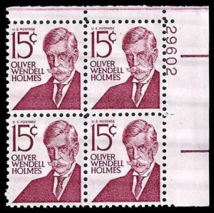 PCBstamps   US #1288 PB 60c(4x15c)Oliver Wendell Holmes, MNH, (PB-2)