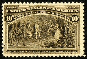 US Stamps # 237 MNH F-VF P.O. Fresh Scott Value $250.00 