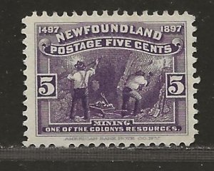 NEWFOUNDLAND  SC# 65   VF/MNG