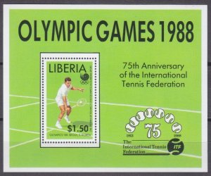 1988 Liberia 1429/B119 1988 Olympic Games in Seoul