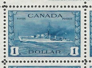 Doyle's_Stamps: CHOICE!! MNH 1942 Canadian $1 Destroyer PNB, Scott #262**