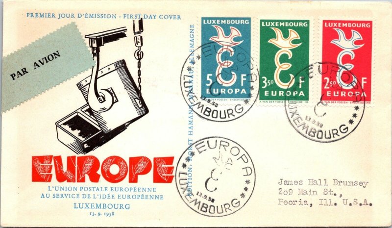 Luxembourg FDC 1958 - The European Postal Union - F29014 