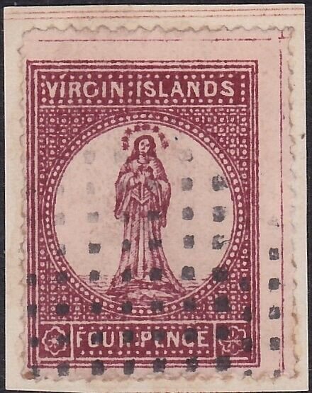 BR VIRGIN ISLANDS  An old forgery of a classic stamp ......................a4495