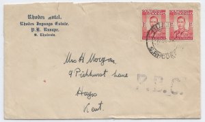 Rusape, Southern Rhodesia to Kent, England 194x Rhodesian Censor (C5022)