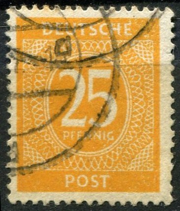 Germany Sc#546 Used, 25p yel, 1st Allied Control Council Issue (1946)