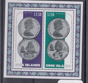 Cook Islands QEII 1972 Cook's 2nd Voyage Minisheet SGMS494 MNH BP58